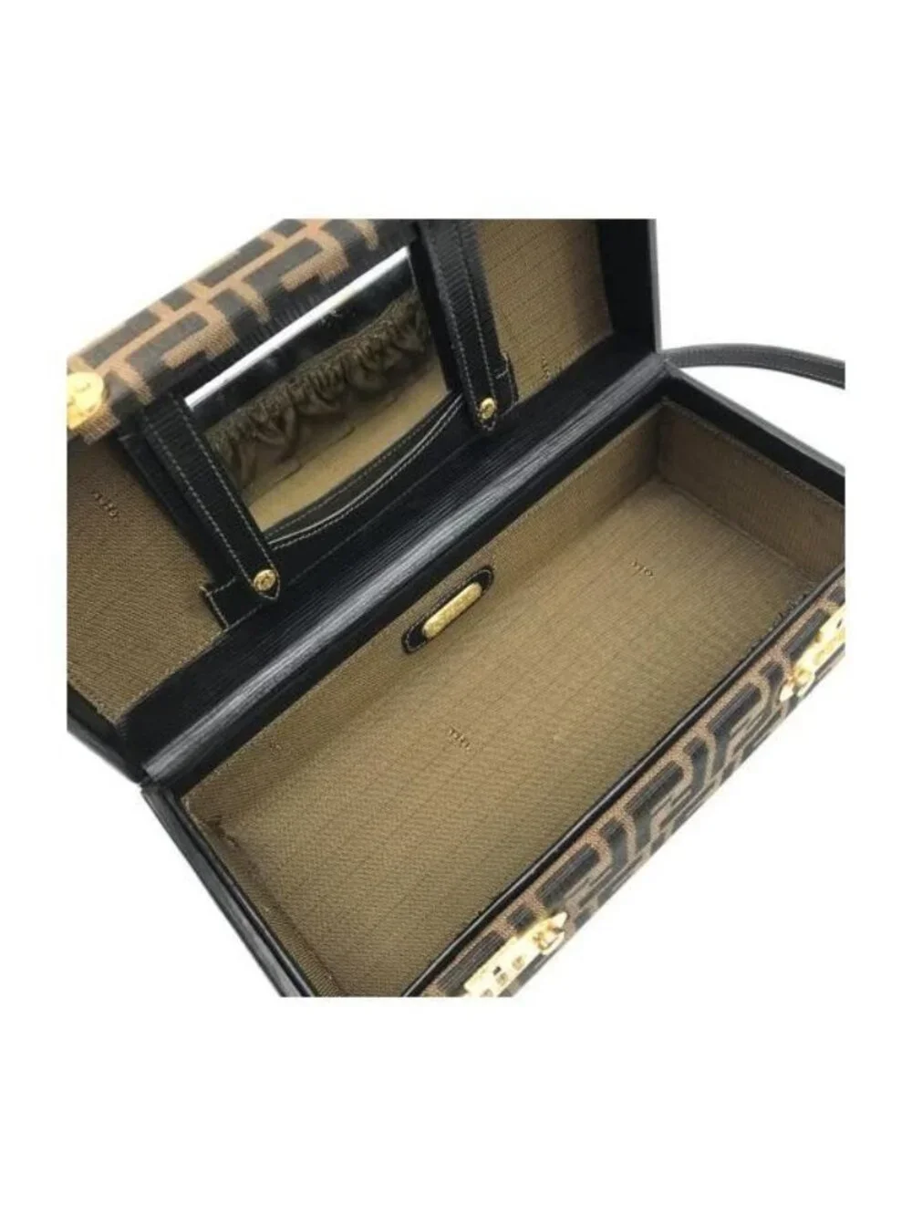 Fendi Zucca Trunk Vanity 2-Way Hand Bag Brown - Picture 8 of 8